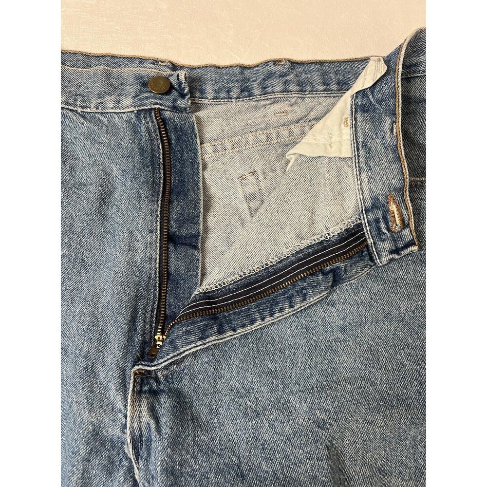 Vtg Wrangler Mens Shorts 38 Blue Denim Jean Work Workwear Inseam 9.5 Made In USA - Picture 3 of 10